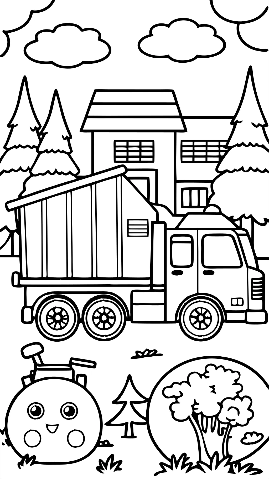 garbage truck coloring pages printable